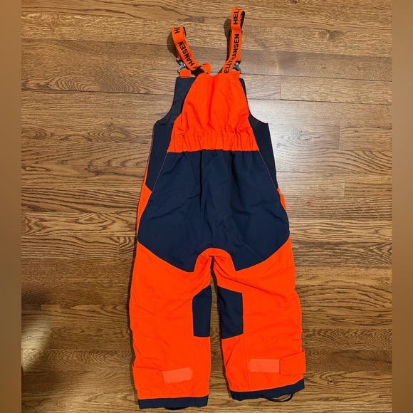 Helly Hansen Kids’ Rider 2 Insulated Ski Bib - NEON ORANGE- Size: 110/5 - Picture 2 of 3